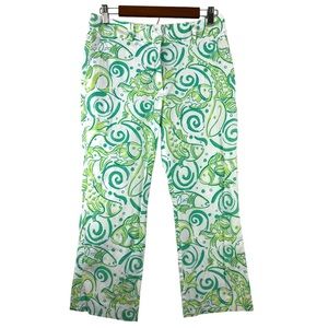Lilly Pulitzer White Label School’s Out Fish Print Capri Pant Size 8